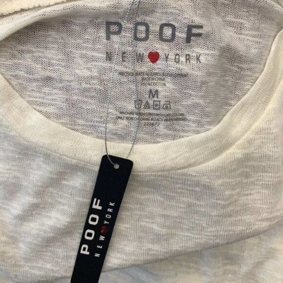 POOF New York Bow Tie Long Sleeve Cream Blouse Size M NWT - Picture 11 of 11